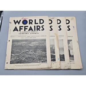 Lot Of 4 1956 Worlds Affairs Magazine's Sept, Oct,‎ Nov, Dec